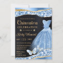 Search for blue dress quinceanera invitations Watercolor