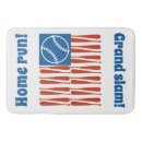 Search for baseball bath mats Red white and blue