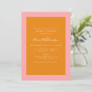 Search for pink and orange bridal shower invitations Simple