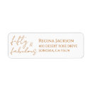 Search for birthday return return address labels Fifty and fabulous