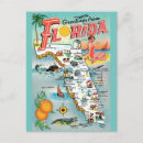 Search for retro map postcards Florida