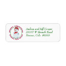 Search for circles return address labels Xmas