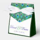Search for teal blue wedding favour boxes Peacock