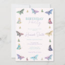 Search for butterflies design invitations Girly
