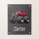 Search for trucks puzzles Boy