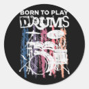 Search for rock music stickers Drums