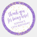 Search for purple glitter stickers Sweet 16