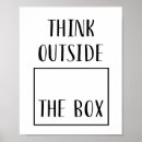 Search for think outside the box posters Motivational