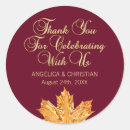 Search for fall thank you wedding stickers Marsala