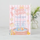 Search for pool baby shower invitations Splish splash