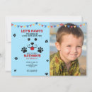 Search for pawty invitations Blue