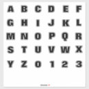 Search for letters of the alphabet stickers English