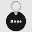 Search for hope round key rings Black