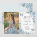 Search for blue and silver sweet 16 invitations For kids
