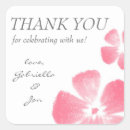 Search for thank you pink wedding stickers Floral