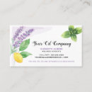 Search for essential oil business cards Holistic