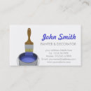 Search for painting contractor business cards Painter and decorator
