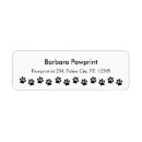 Search for black and white dog return address labels Paw