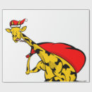 Search for christmas giraffe wrapping paper Santa claus
