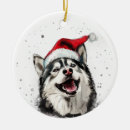 Search for husky christmas tree decorations Watercolor