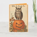 Search for owl halloween cards Pumpkin