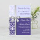 Search for lilac and silver wedding invitations Damask
