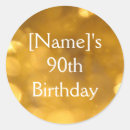 Search for 90th birthday stickers Gold