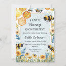 Search for a little honey is on the way baby shower invitations Bee babee shower