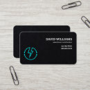 Search for electrician business cards Power service