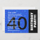 Search for royal blue black birthday invitations Modern
