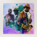 Search for jazz musician puzzles Watercolor