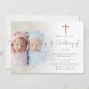 Search for twins christening invitations Gold