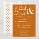 Search for blue orange white wedding invitations Retro