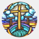 Search for stained glass windows stickers Cross