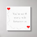 Search for distance canvas prints Typography
