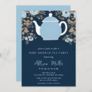 Search for tea party baby boy shower invitations Floral
