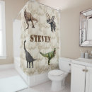 Search for dinosaurs shower curtains Bathroom