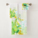 Search for green and yellow bath towels Watercolor