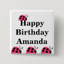 Search for ladybugs badges Birthday