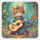 Search for cat playing guitar stickers Animal