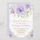 Search for purple sweet 16 invitations Girly