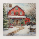 Search for winter barn puzzles Red