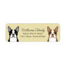 Search for black white yellow return address labels Puppy