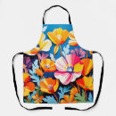 Search for vibrant flowers aprons Colourful