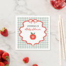 Search for red and white gingham napkins Baby shower