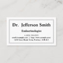 Search for endocrinologist business cards Simple