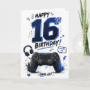 Search for boys 16th birthday cards Sixteen