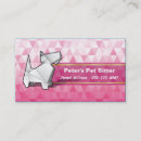 Search for origami business cards Pet