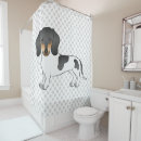 Search for black and tan shower curtains Doxie