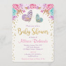 Search for purple and gold butterfly baby shower invitations For her